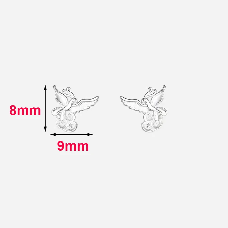 Real 925 Sterling Silver Bird Animal MINI Stud Earrings For Women Classic Fine Jewelry Exquisite Accessories