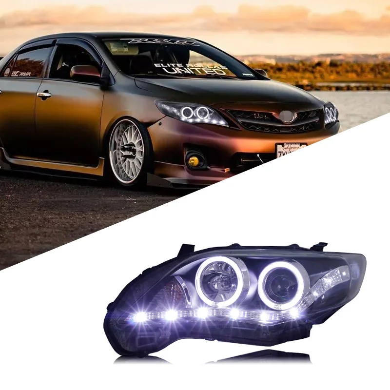 

Suitable for Toyota Corolla 2011-2013 headlight assembly modified LED daytime running lights bi-optical lens xenon lights