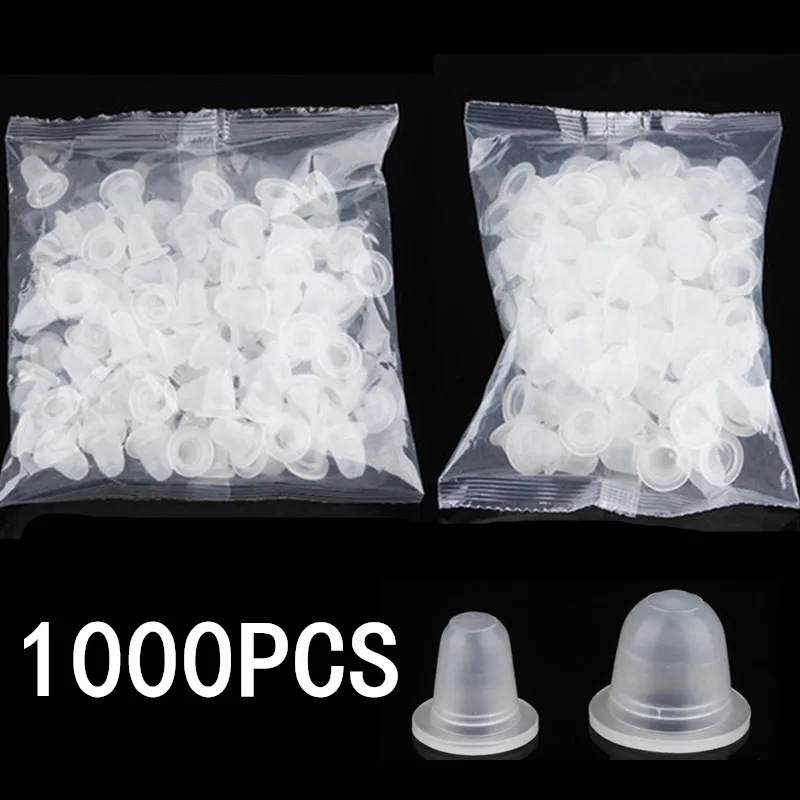Bulk Pack 1000pcs 8mm 13mm Disposable Silicone Tattoo Ink Cup Caps Pigment Holder Container Tattoo Ink Caps Holder Tattoo Tool