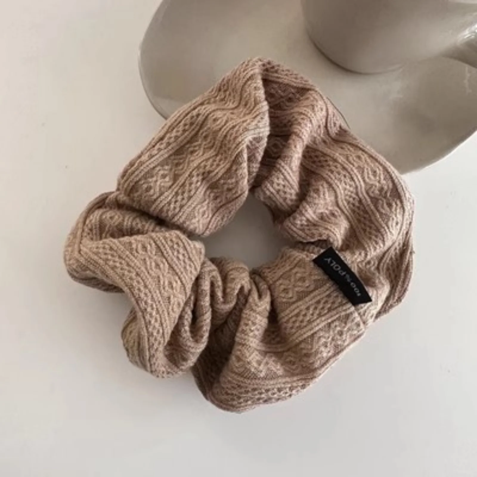 3PCS Cable-Knit Scrunchies Set for Women