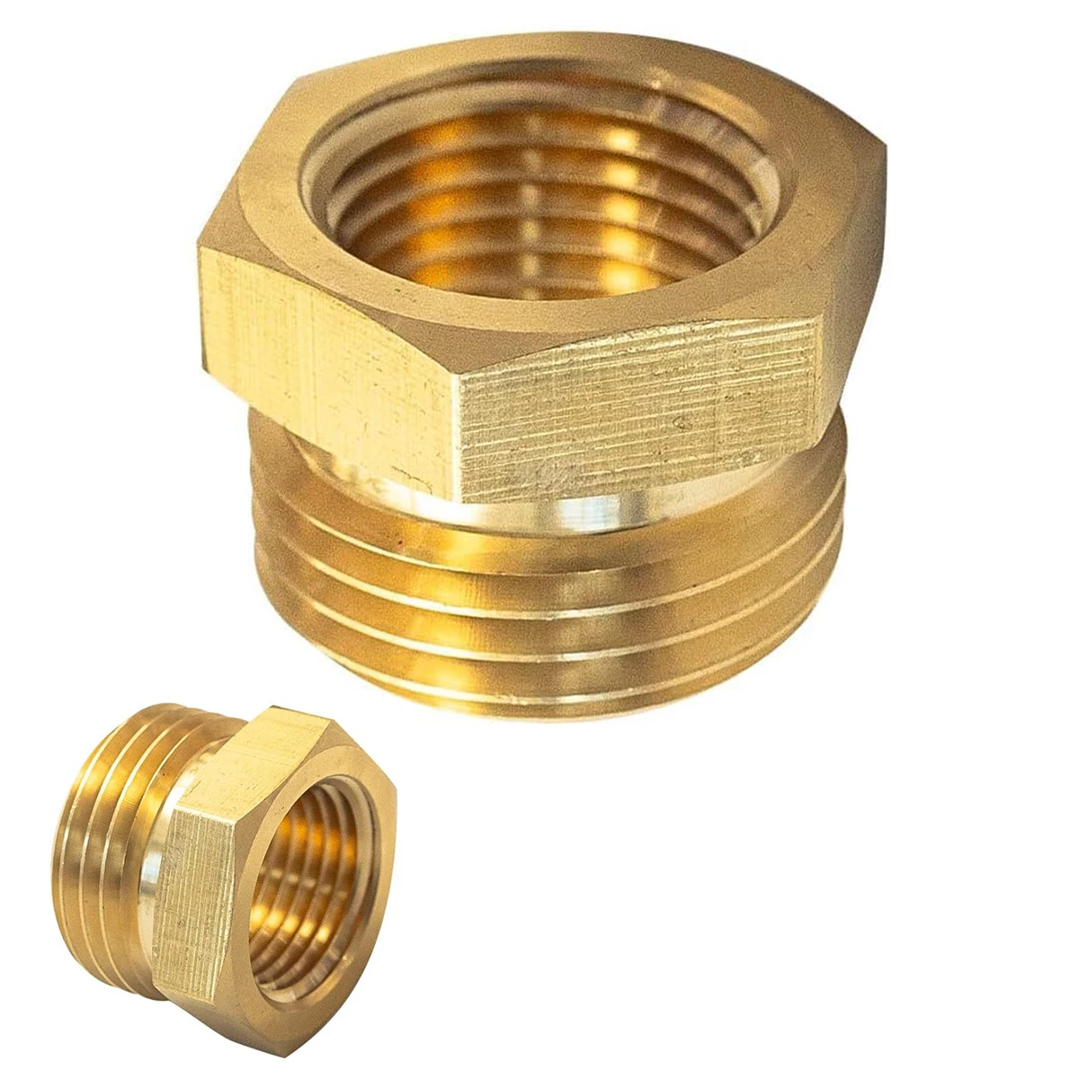 G1/2 Female to 3/4 Male Hose Adapter Brass Thread Garden Hose Adapter Metal Pipe Connector Garden Swivel