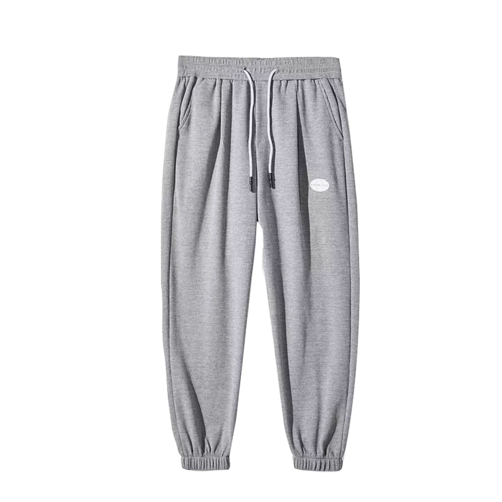 Autumn Winter Sweatpants Men'S Casual Sports Loose Yoga Pants Simple Style Hundred Matching Bottom Elastic Waisted Trousers