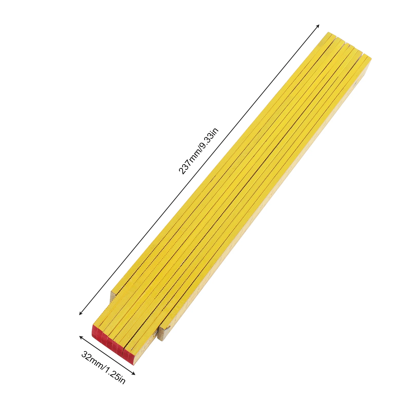 2m Folding Wooden Ruler Double Sided Scale for Drawing Teaching / Carpenters with Metric Measurements