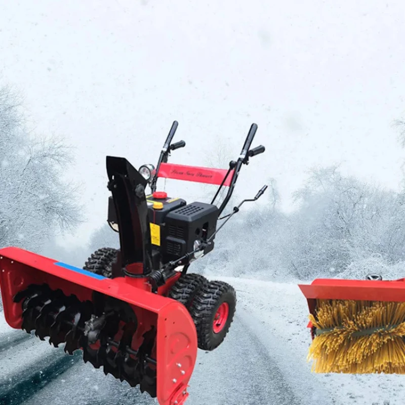 Multifunctional Two-In-One , Hand-Pushed Snow Plow
