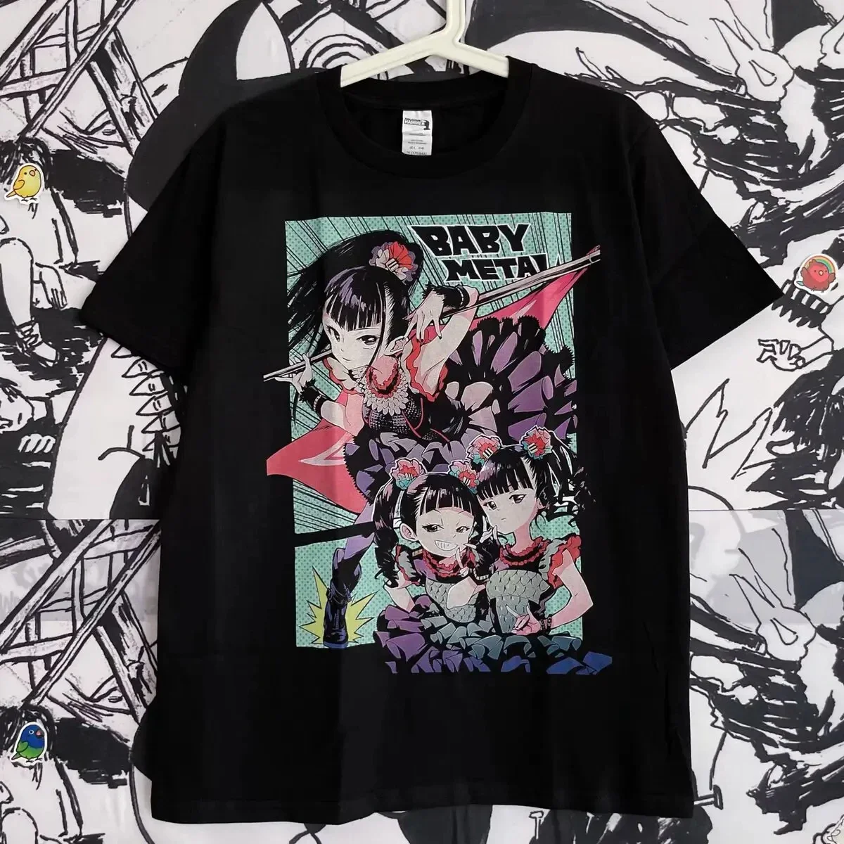 Babymetal Japón Band camiseta hombres mujeres Hip-hop Rock Band pantalón corto casual manga Y2k camisetas Tops estéticos