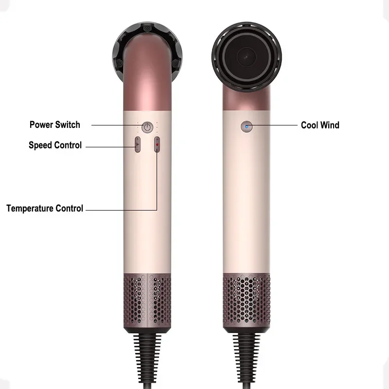 2025 جديد 4 فوهات مجفف الشعر منفاخ الشعر عالي السرعة التجفيف السريع الأيونات السالبة Secadora Para Cabello