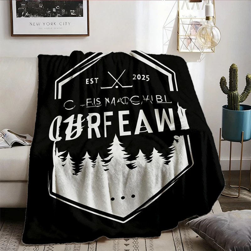 Heated Rivalry Inspired Flannel Blanket - I'm Coming to the Cottage Quote, Hockey Romance Couple Flannel Throw