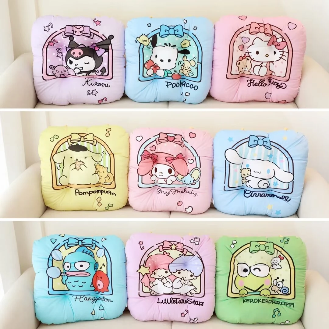 Lovely Sitting Cushion Kuromi My Melody Hello Kitty Cinnamoroll Kawaii Japanese Style Cartoon Printed Seat Cushion Chair