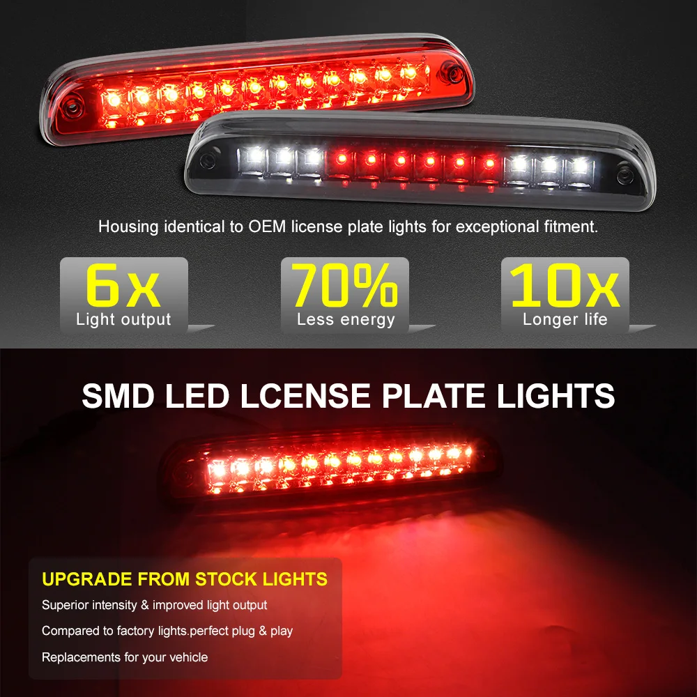 LED 포드 레인저 F250 슈퍼 듀티 F350 F450 F550 화물 DRL 차량용 추가 후방 하이 마운트 정지 램프, 3 번째 브레이크 라이트