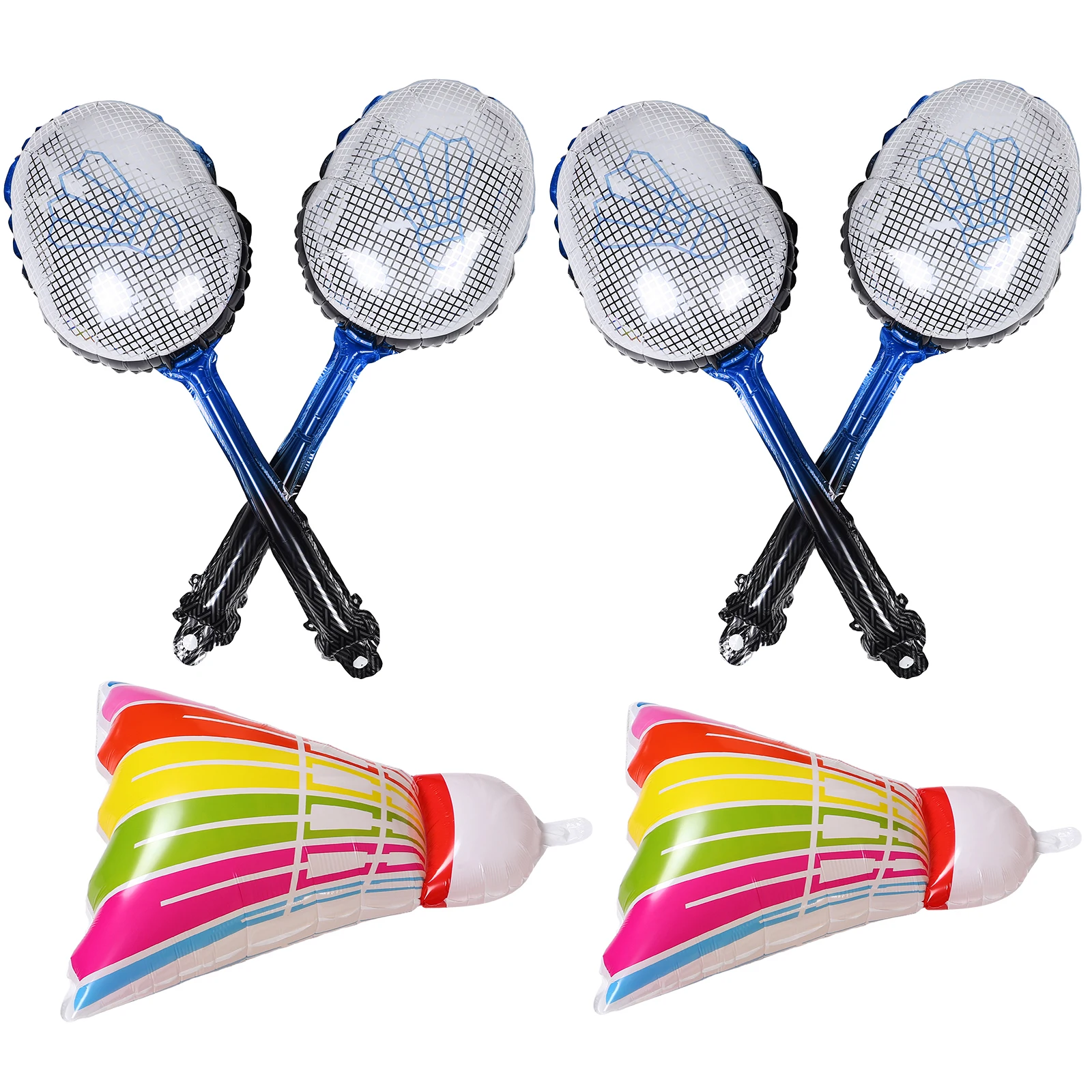 

1 set Inflatable Badminton Balloons Decoration Unique Design Lightweight Portable Party Supplies Sports Event Accessories