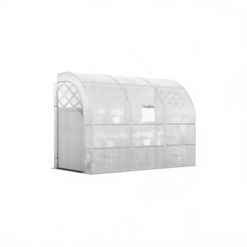Walk In Garden Greenhouse Polycarbonate Aluminum Frame 6ft X 8ft for Outdoor Plant Growing