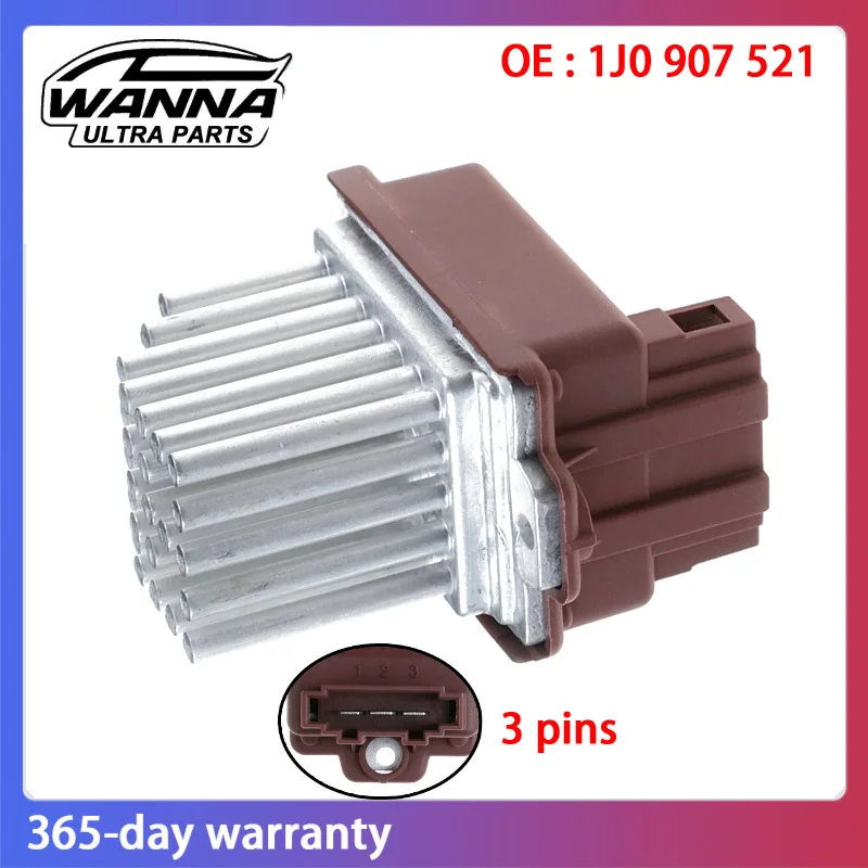 

OE 1J0907521 357907521 SW11248 HVAC Heater Blower Motor Resistor for VW Golf 4 Bora Lavida Sharan SEAT 1J0 907 521