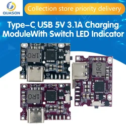 Type-C USB 5V 3.1A Boost Converter Step-Up Power Module IP5310 Mobile Power Bank Accessories With Switch LED Indicator