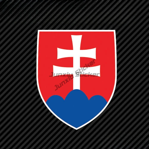 

Slovak Coat of Arms Sticker Self Adhesive Vinyl Slovakia flag SVK SK Window Truck Camper Guitar Car Body Refrigerator Wall