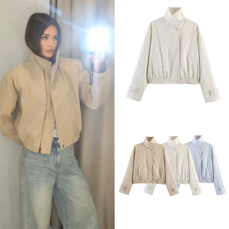 Women's Coat 2026 Summer New Style Solid Color Long Sleeve Simple Loose Coat Parka Casual Fashion Versatile