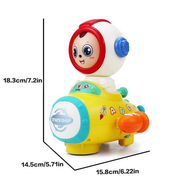 Ruimteschip gezicht veranderende astronaut elektrisch speelgoed met vier automatische gezichtsuitdrukkingen Baby vakantiecadeau
