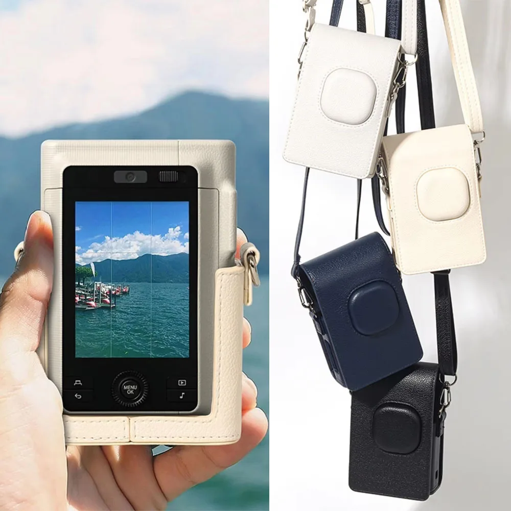 Picture 3: Retro Soft PU Leather Mini Camera Case Cover Shoulder Bag With Shoulder Strap For Instax Mini Liplay+ Instant Camera Case