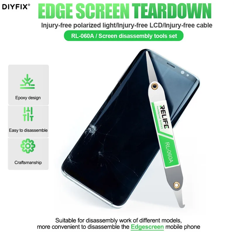 RELIFE RL-060A Ultra-thin Edge Screen Teardown For Models Above IP X Series Screen Disassembly Tools Set