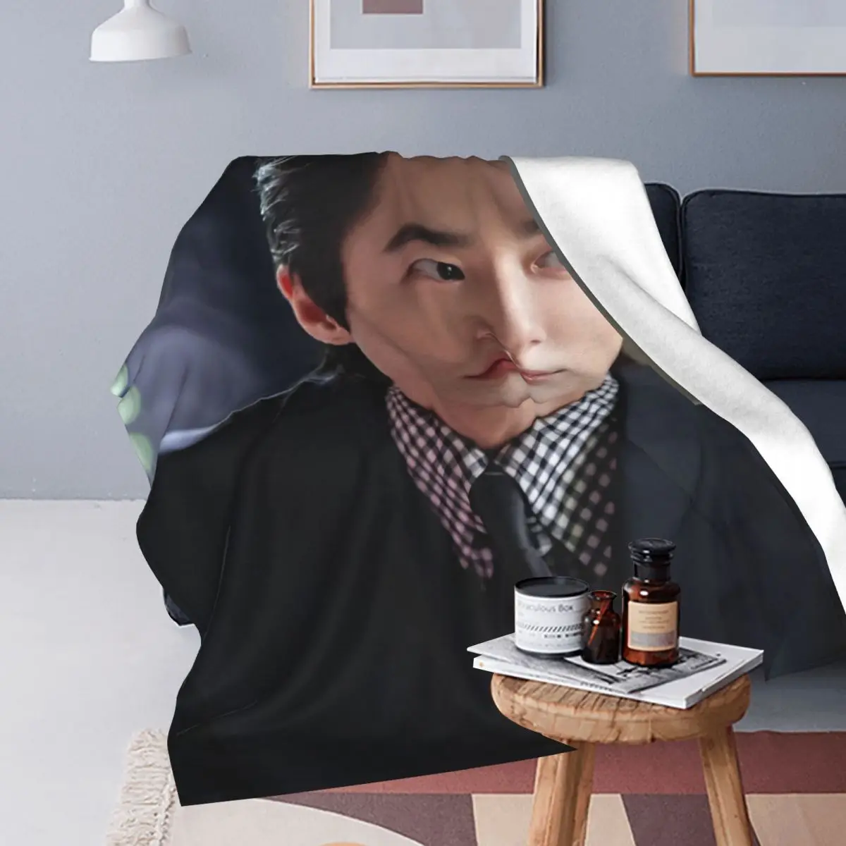 Byeon Woo-seok Korea Blankets Flannel Autumn/Winter Breathable Super Soft Throw Blankets for Bed Bedroom Plush Thin Quilt