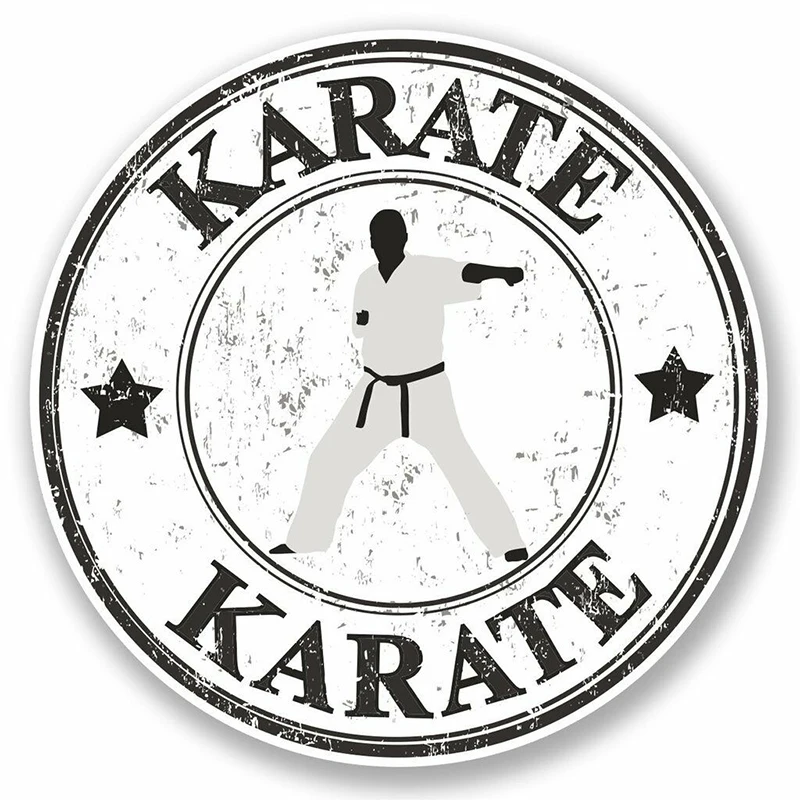 Funny Karate Car Stickers Motorcycle Vinyl Decal Waterproof Windshield Auto Accessories #S90384