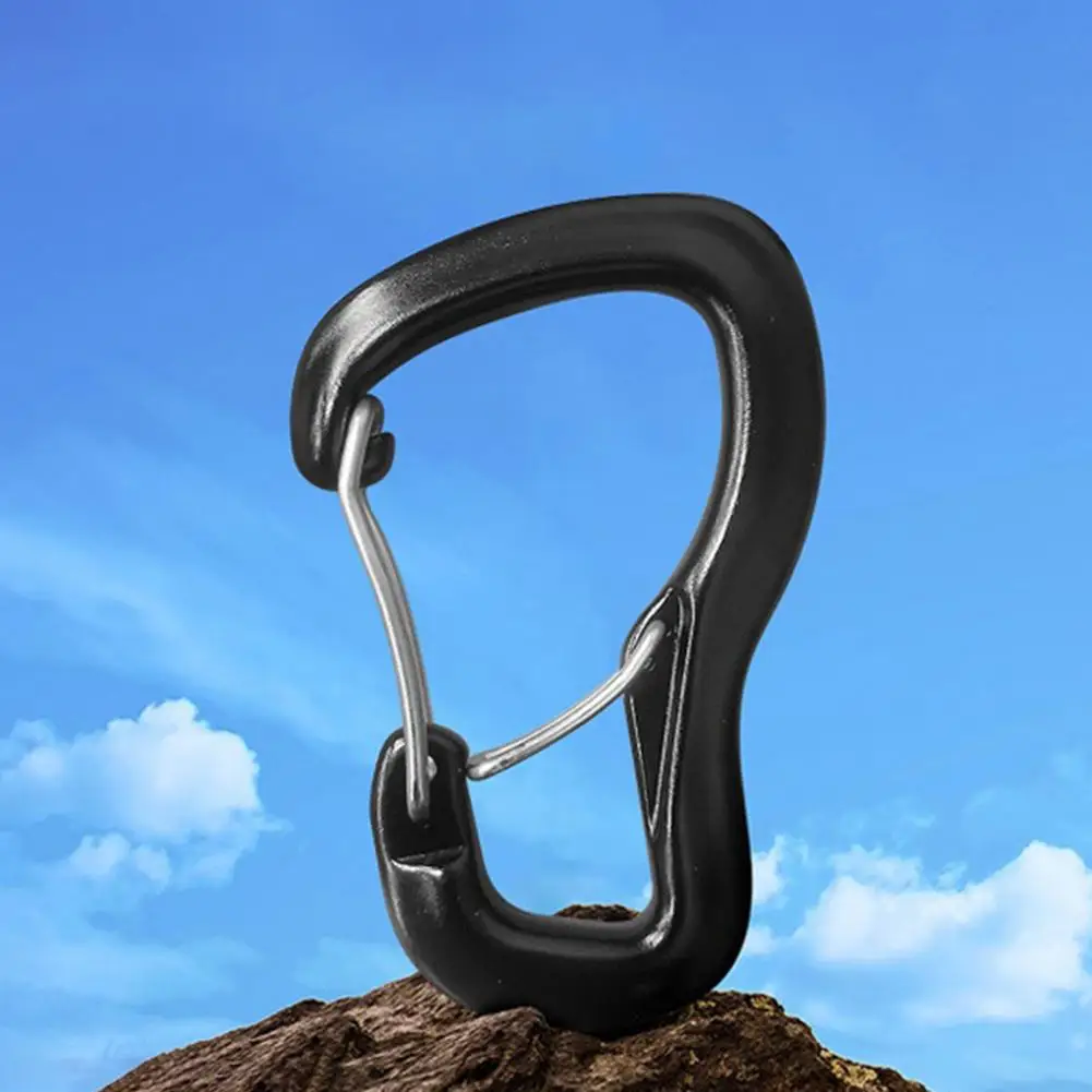 Metal Carabiner Clip D Shape Safety Carabiner Aluminum Key Hooks Climbing Security Outdoor Carabiner Clip D-Ring Carabiners