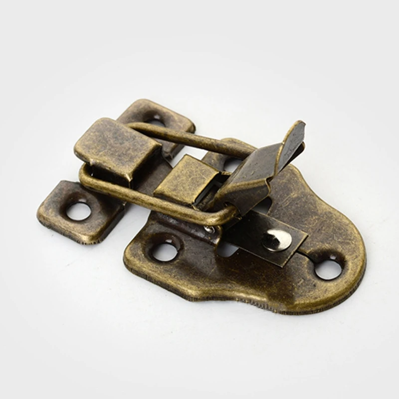 Description Picture 4 of item67JE Antique Jewelry Box Lock for Latch Wooden Box Decorative Buckle Lock Heavy Duty Iron Suitcase Cabinet Hinge Easy to Inst