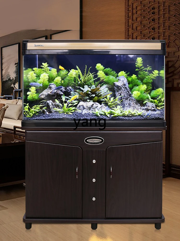 Yhl Household Desk Fish Globe Ecological Pot Rectangular Living Room Office Aquarium