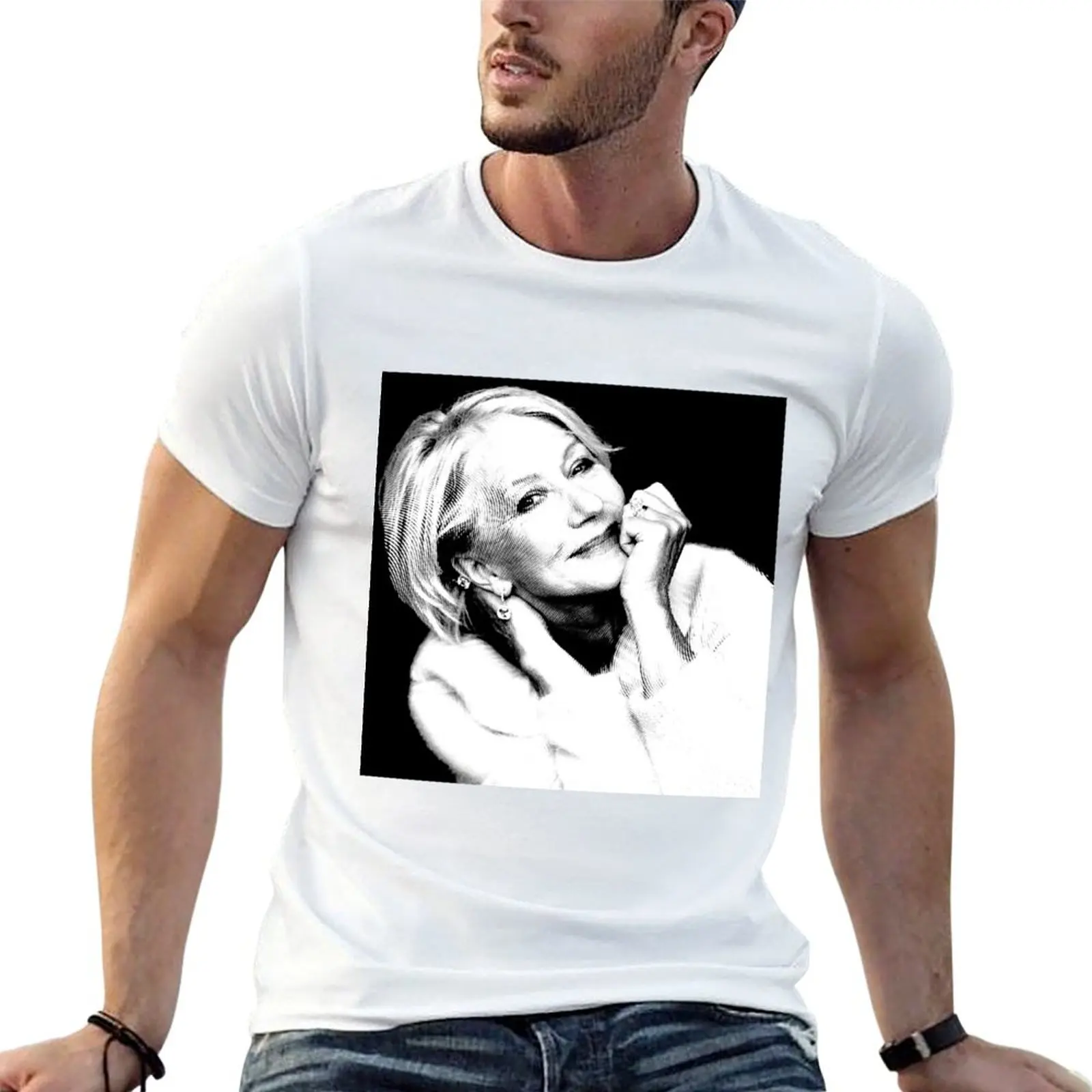 

Black man graphic & In shirts Linocut t luxury Mirren White t shirt T-Shirt mens Helen