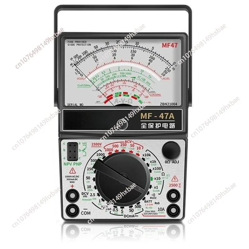 MF47A Multimeter High Accuracy Mechanical Pointer Testment with Anti-Burn Protection for Electrician
