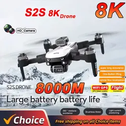 2026 New S2S Drone 6K 8K 5G WIFI Launching Water Brushless Power Electric Adjustment 3 Camera Drone Quadcopter for Adult Toys