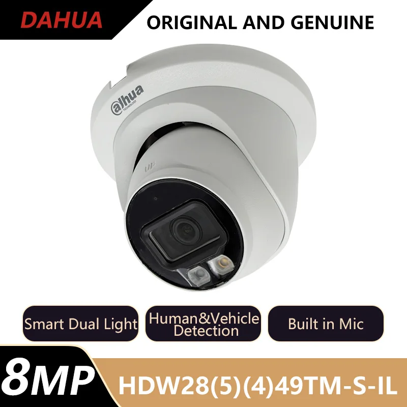

Dahua 4MP 5MP 8MP 4K Dual Light IP Camera Human&Vehicle Detection Mic IPC-HDW2449TM-S-IL IPC-HDW2549TM-S-IL IPC-HDW2849TM-S-IL
