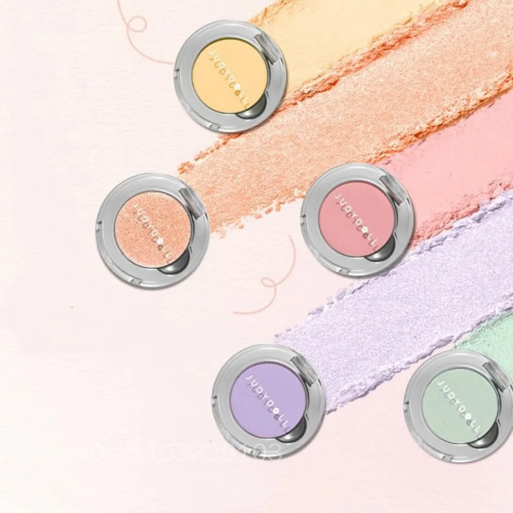Judydoll Ombretto monocromatico glitterato Evidenziatore perlescente in polvere Trucco Tavolozza di ombretti con diamanti Trucco occhi brillante e lucido