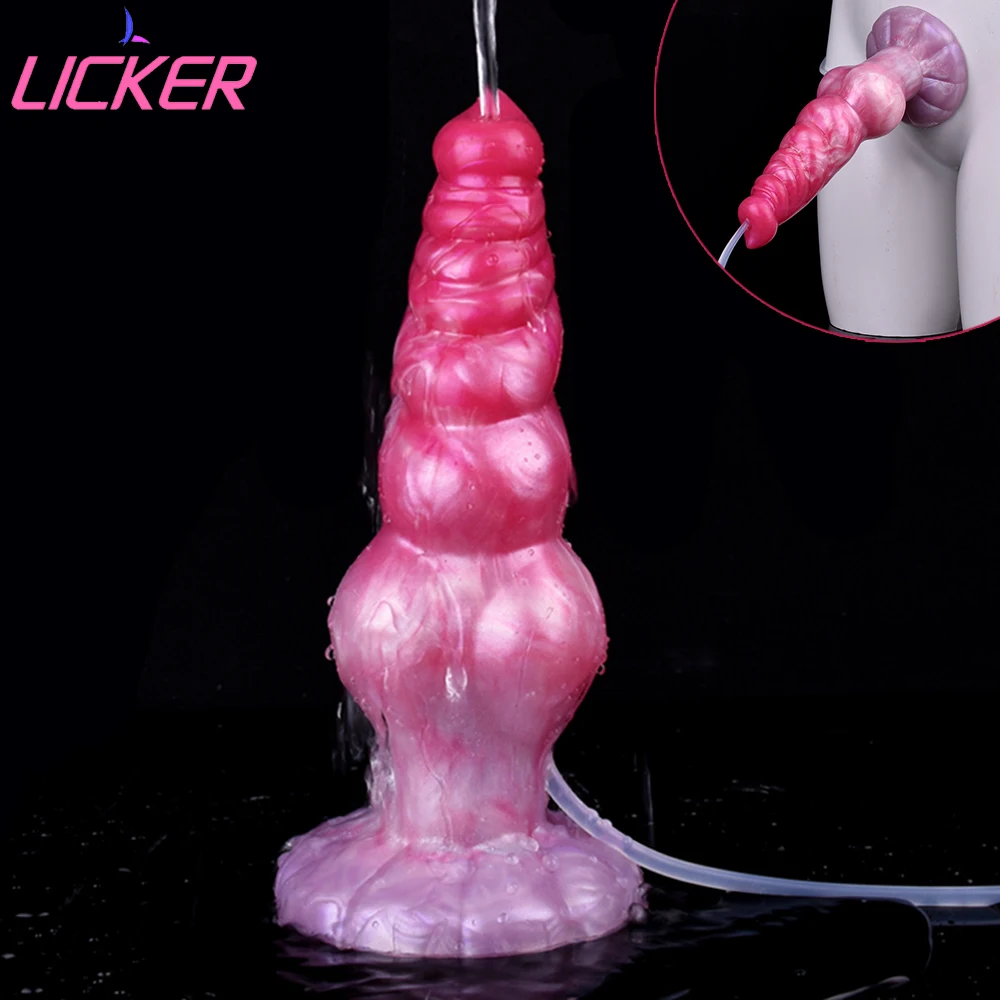 

LICKER Dog Knot Dildos Squirting Dildo Ejaculating Penis Anal Sex Toys For Female Masturbate Pleasure G-point Vaginal Stimulate