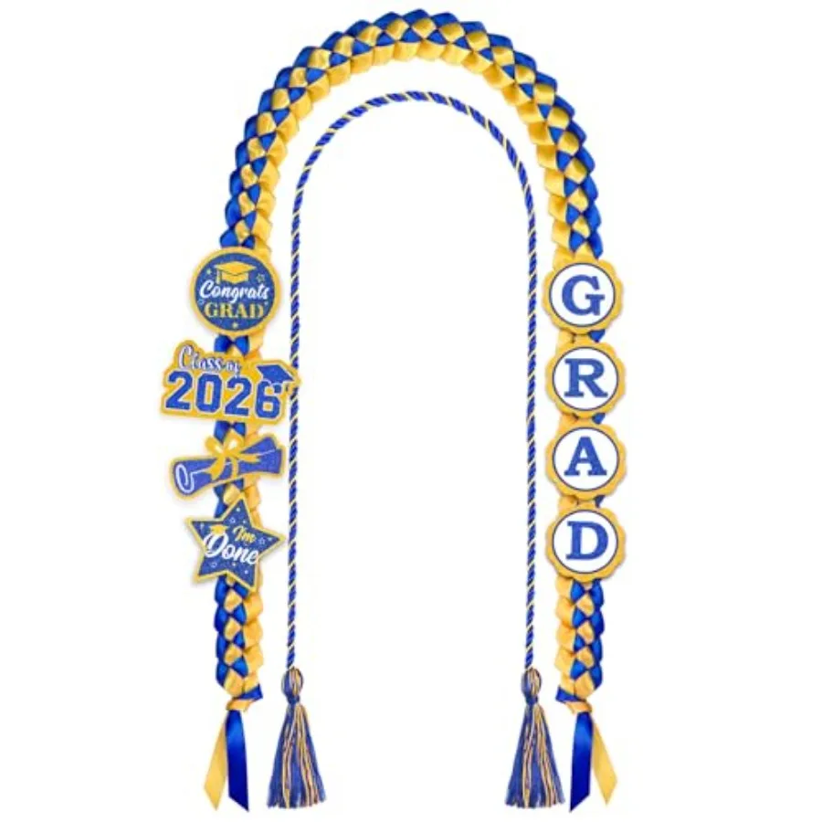 

2026 and Cords, Grad Money s with 8 Grad Glitter Patches for Party Decorations