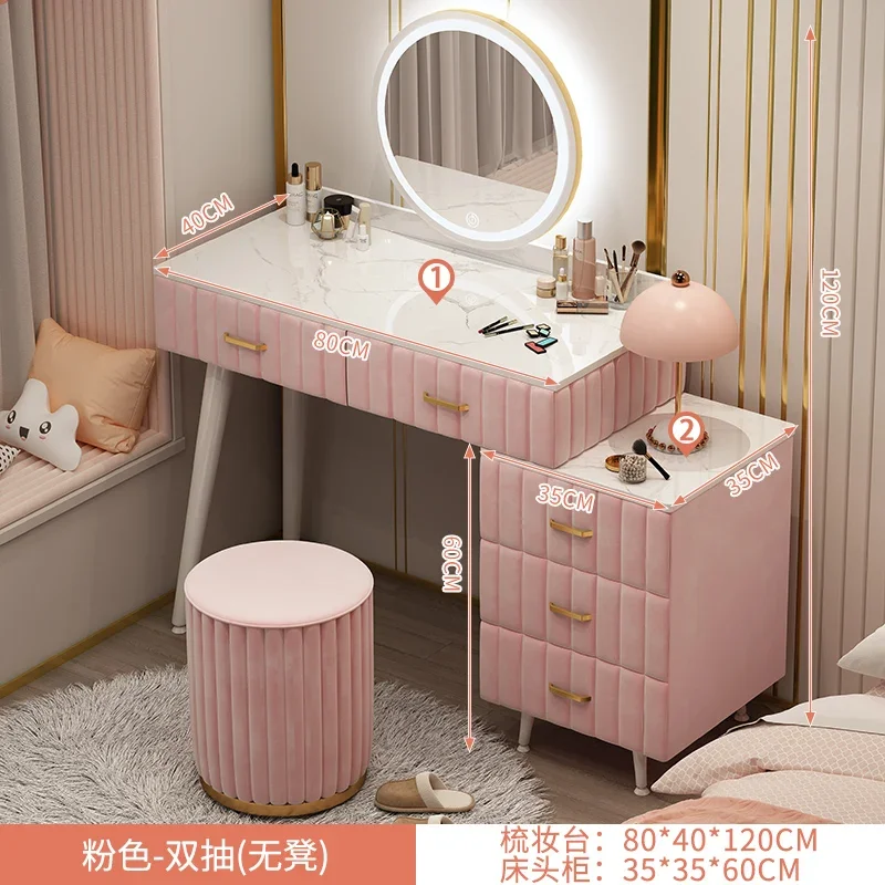 Artículos organizadores, tocador, espejos de maquillaje, juguete, tocador de lujo europeo, luces Led, muebles cómodos de Penteadeira