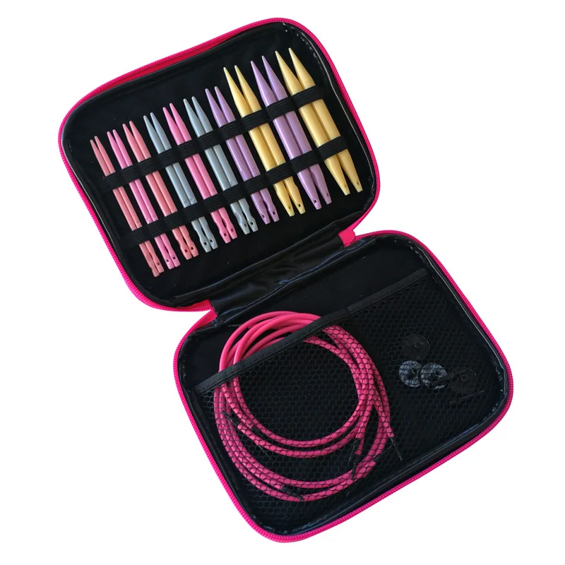 10 Pairs (3.75-10mm) Detachable Circular Needles Replaceable Rope Weaving Tools Sweater Needles ABS Circulating Needles PU Bags