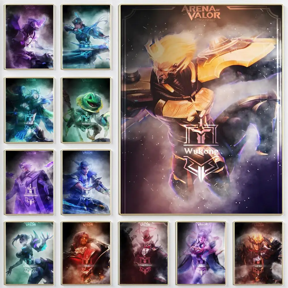 Game Arena of Valor Poster Sticky Wall Art Waterproof Home Living Bed Room Aesthetic Decor