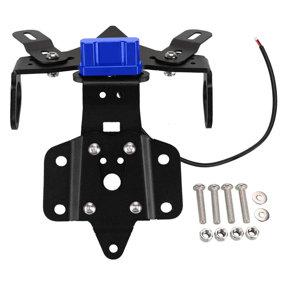 For Yamaha MT-07 MT07 2013-2022 2023 2024 Motorcycle Aluminium License Plate Holder Tail Tidy LED Light Fender Eliminator Kit - view 5