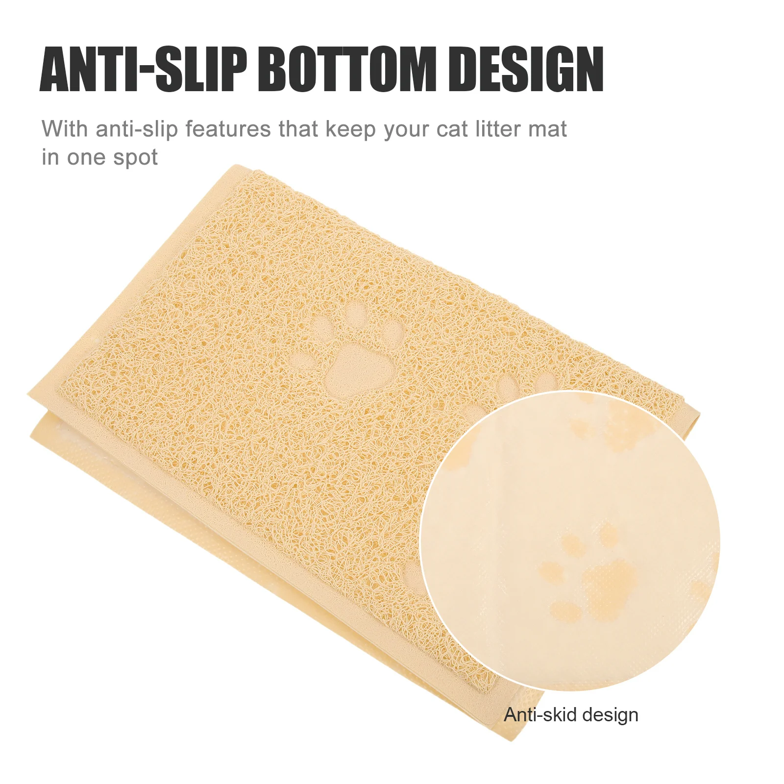 

2Pcs Cat Litter Mat PVC Non-Slip Durable Indoor Pet Cushion Easy Clean Household Litter Box Mat Anti-Slip Pet Cushion