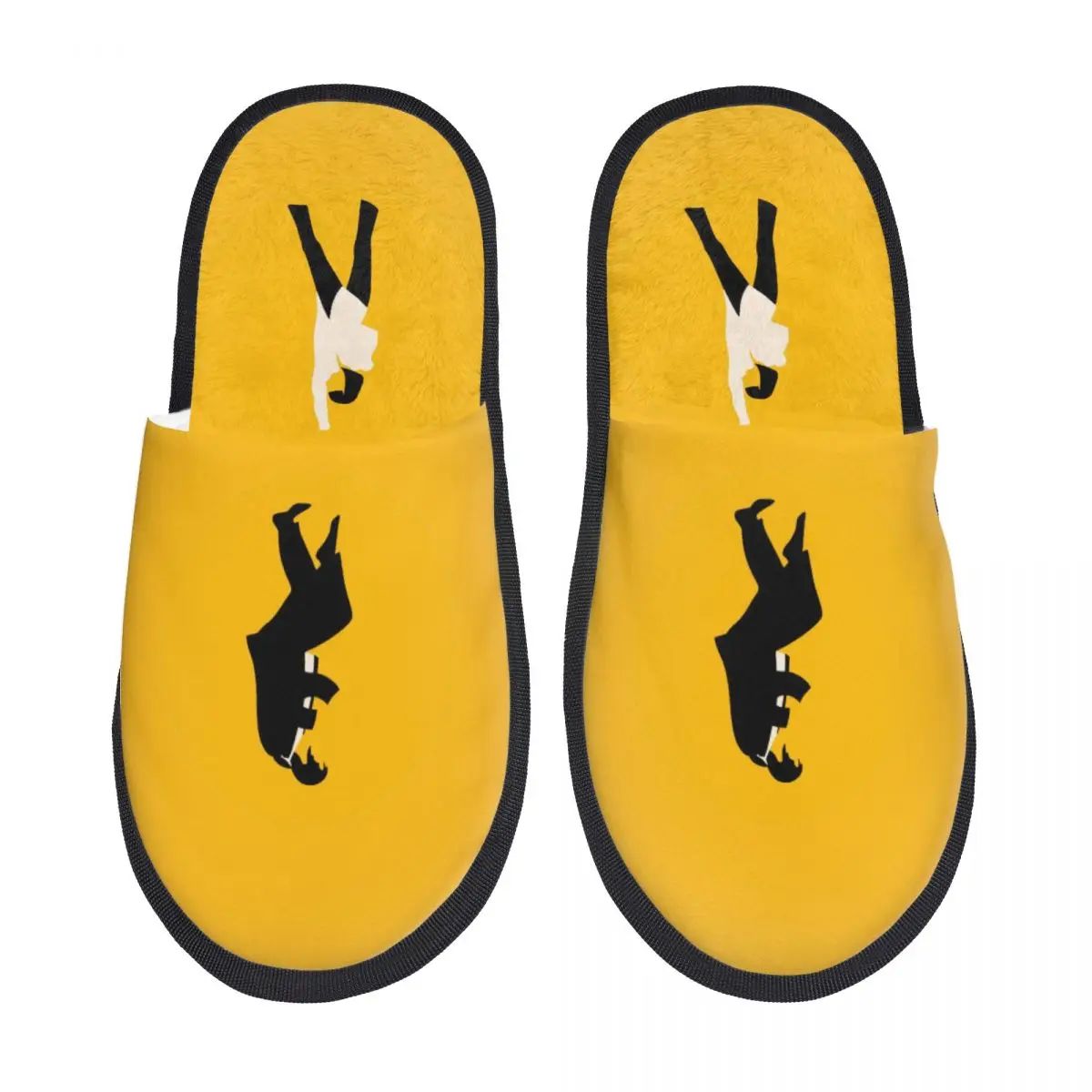 Desain gila Pulp Fiction basket 8 sandal berbulu Pria Wanita, sandal rumah nyaman pantoufle homme