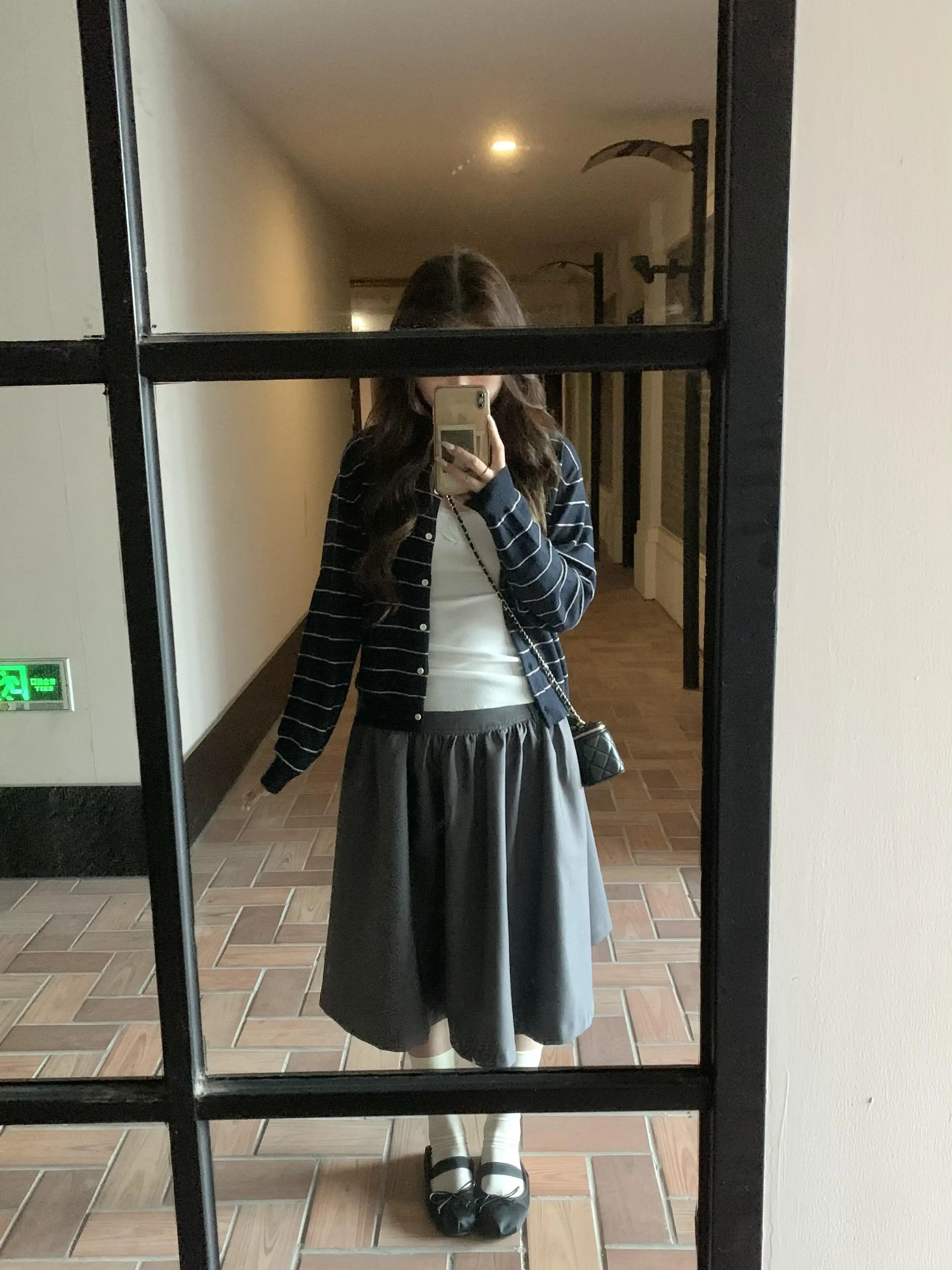 Grey High Waist Loose Casual Puffy Skirt Women's Spring Autumn New Style Versatile Commute Midi Skirt City Casual Daily Travel