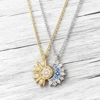 LATS New Stainless Steel Magnetic Sun Moon Couple Necklace Fashion Chain for Men and Women Good Friend Gifts Trend Jewelry - Image 2