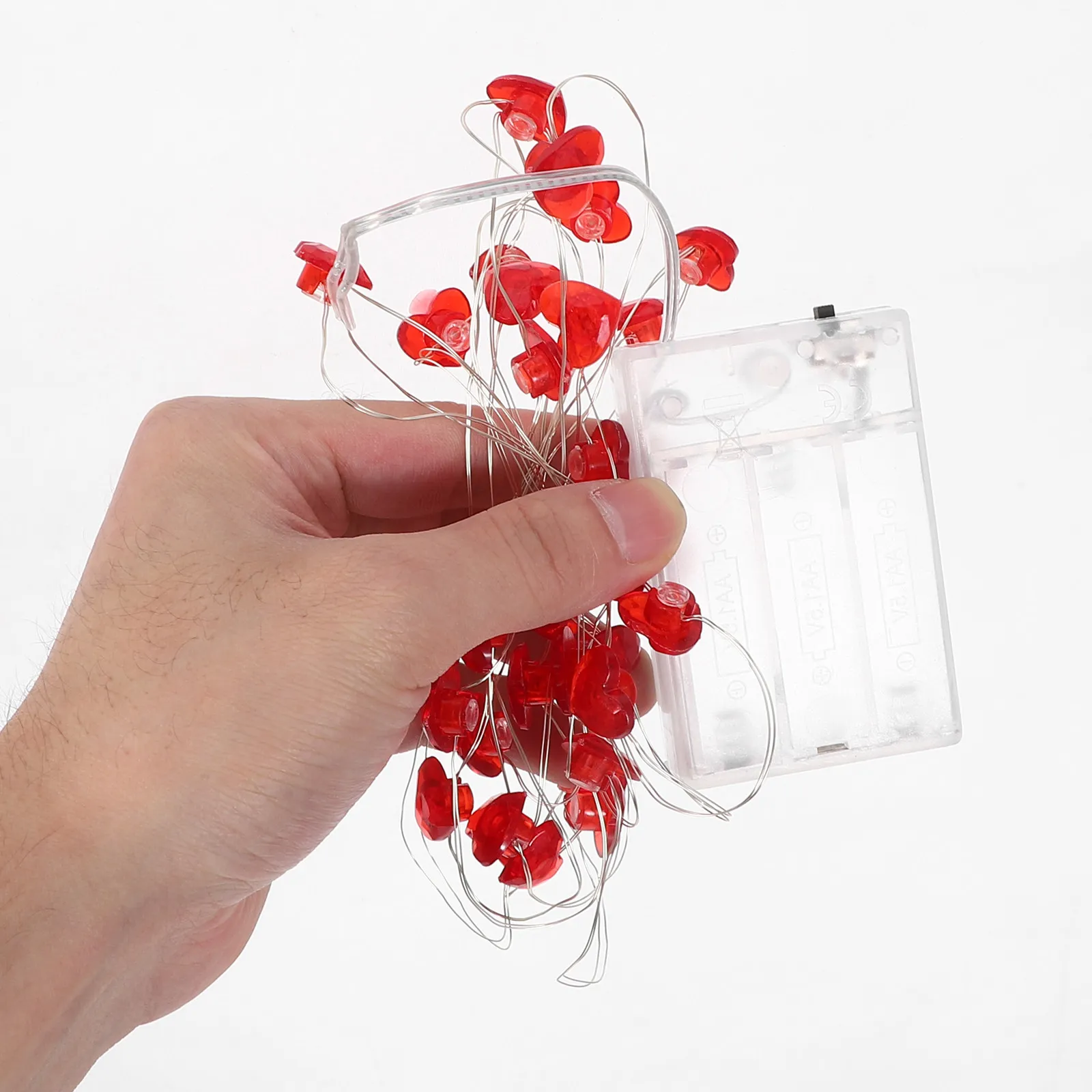 

1 Set Valentine Day Heart Copper Wire Lights Romantic LED Love Lamp Box Twinkle Fairy String Light Wedding Party