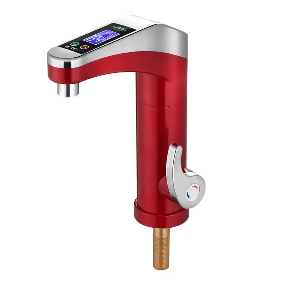LED Digital Display 500-3500W Large Touch-screen Automatic Electric Tankless Heating Hot Water Faucet Instant Hot Faucet