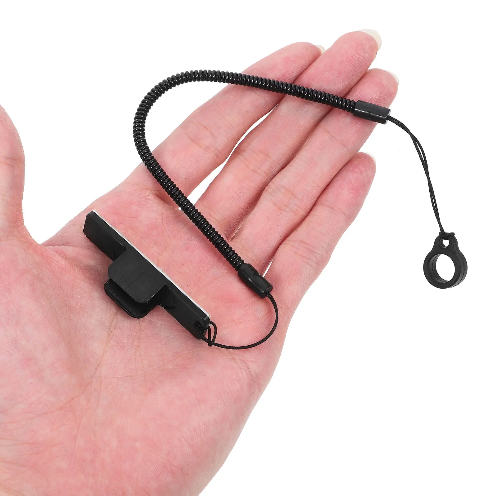 2Pcs Touchscreen Pen Tether Black Stretchy Pen Strap Clip Retractable Holder for Tablet Clipboard Anti-Lost Solution