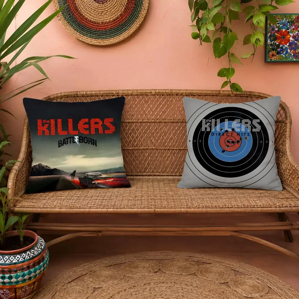 The K-Killers Cushion Cover 1pc Square Pillow Cover Soft Plush Fabric Removable Washable Sofa Chair Bed Decoration