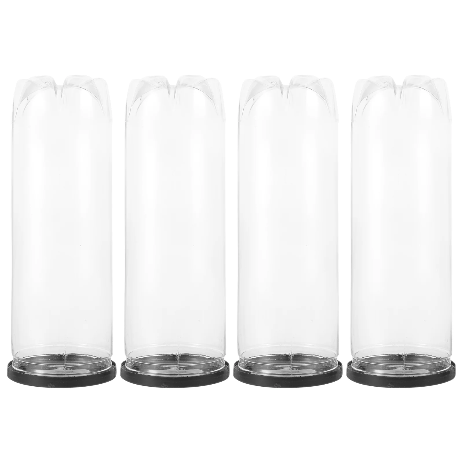 4 Pcs Tennis Cylinder Baseball Storage Container Balls Supply Holder with Lid Clear Portable Bottle Cover Convenient