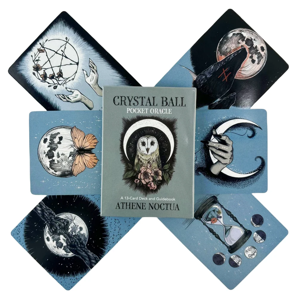 Crystal Ball Pocket Oracle Cards Tarot Divination Deck English Vision Edition Board Playing Game For Party