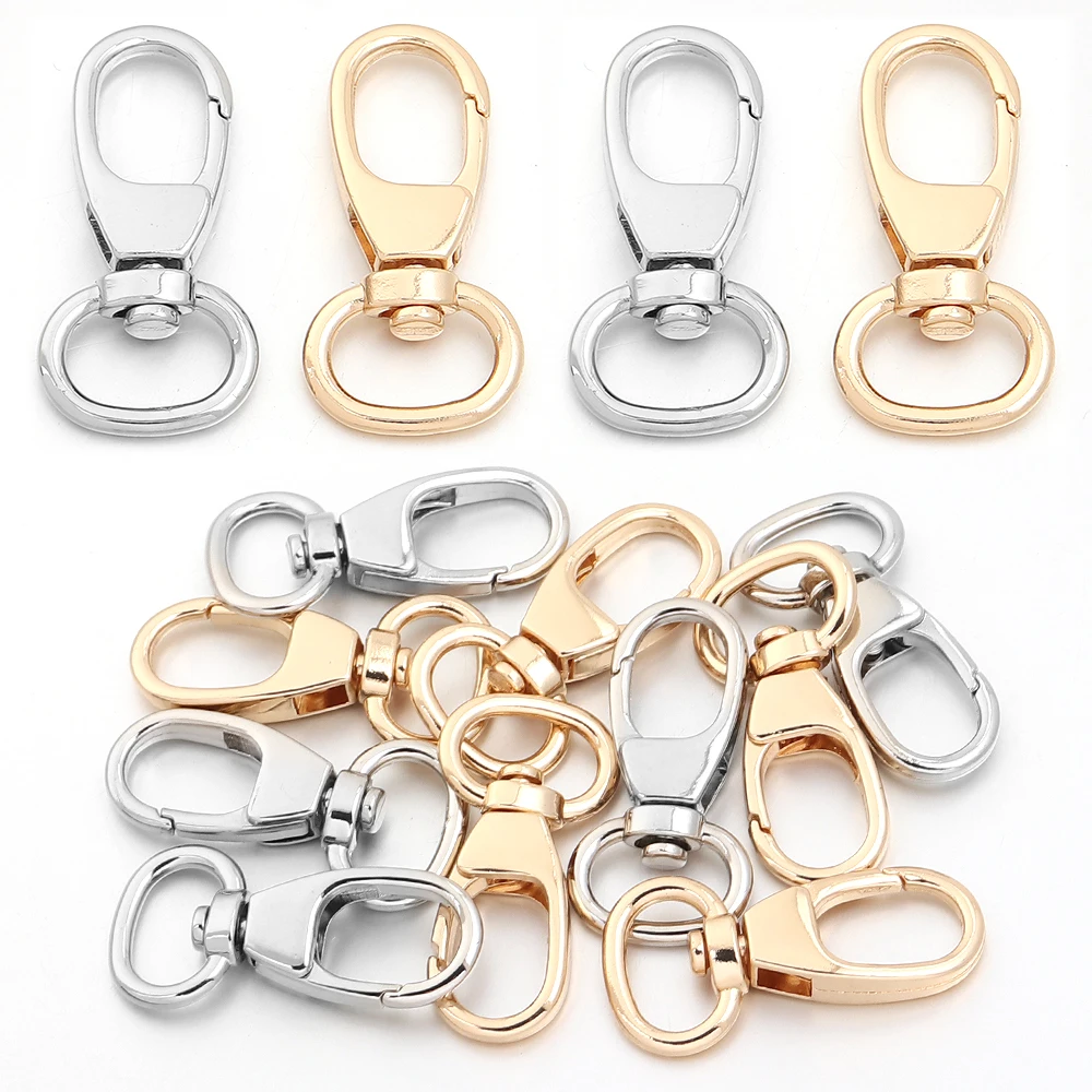 5pcs Metal Swivel Lobster Clasps Keyring Bag Strap Buckle Webbing Hook Keychain Trigger Buckles DIY Jewelry Making Accessories