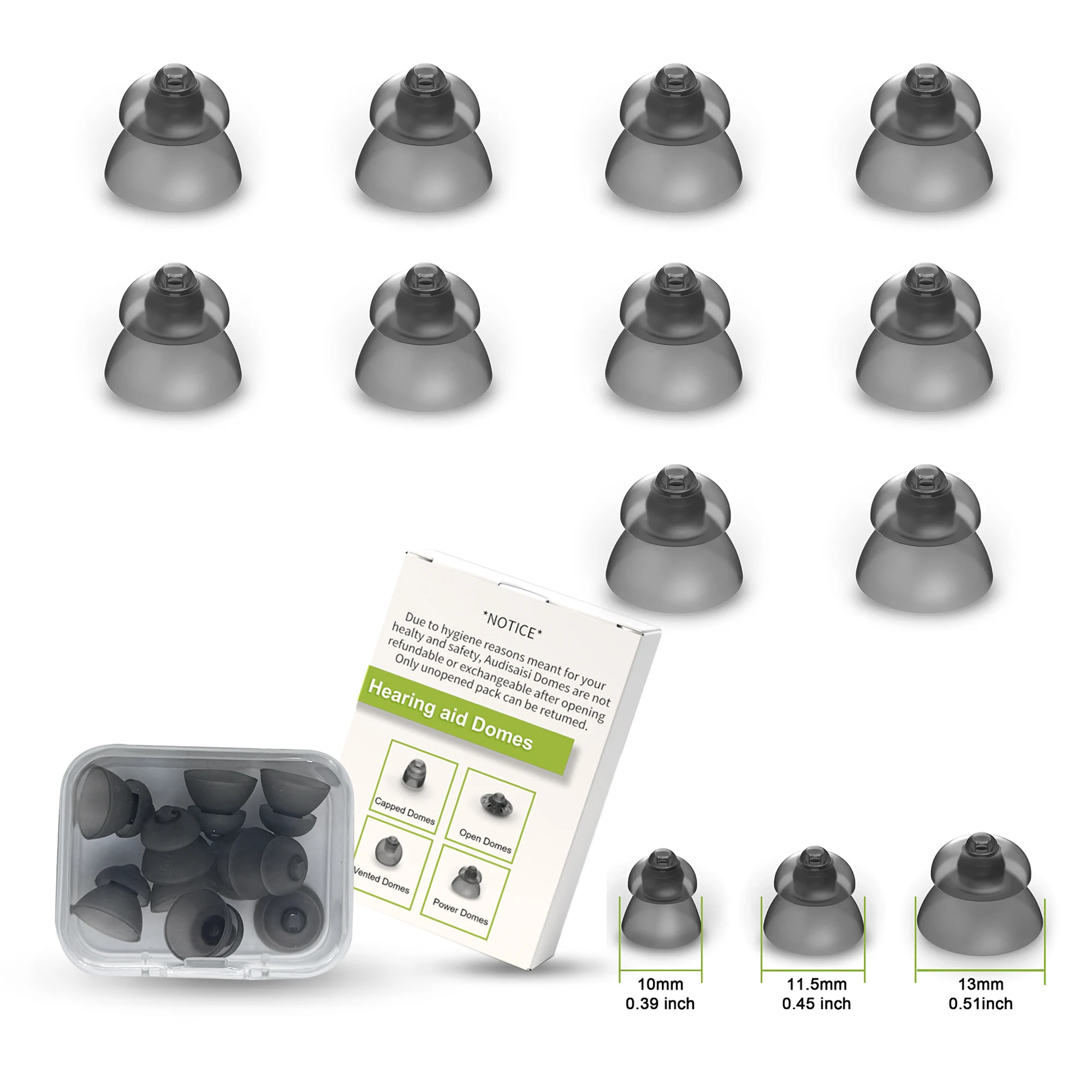 

10pcs-Hearing Aid Domes for Phonak Replacements,Phonak Power 4.0 Domes,Universal Domes for Phonak-Unitron Ric Hearing aid